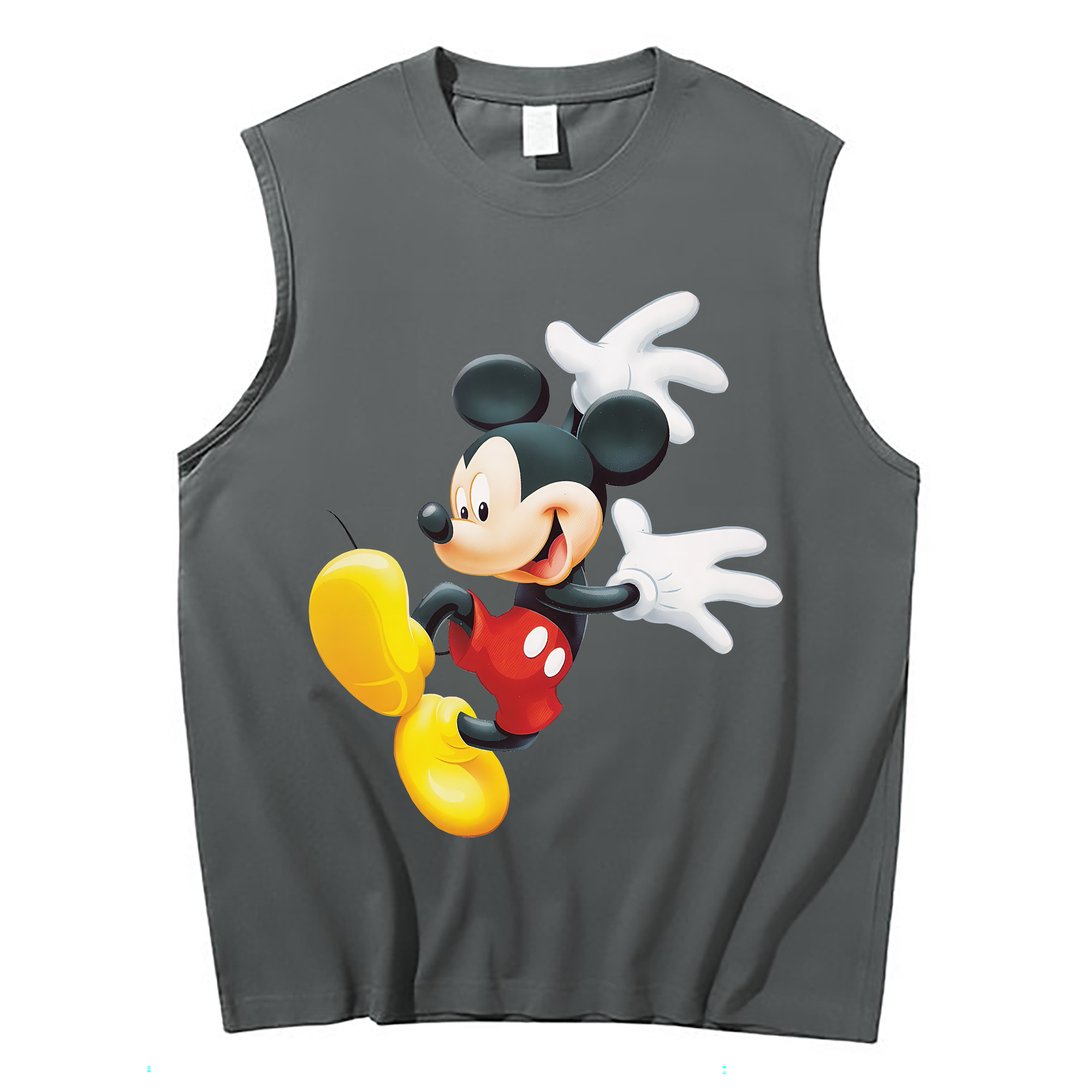 （画像用） ミッキーマウス Mickey Mouse コットン100％タンクトップ（フロントプリント）